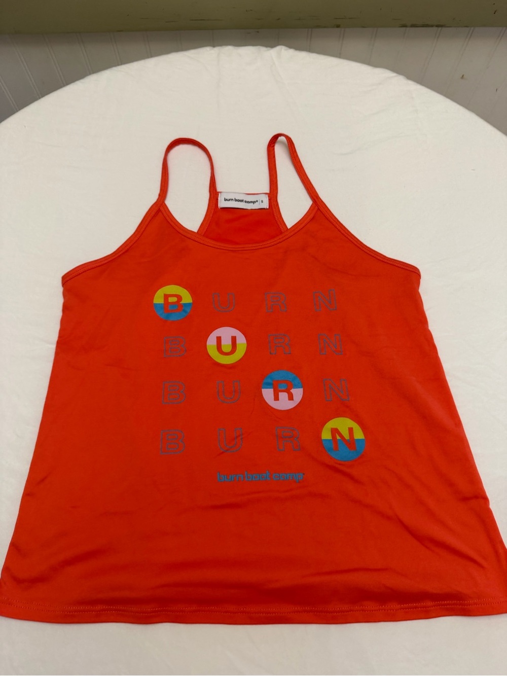 Burn Boot Camp Women's Orange Graphic Scoop Tank
